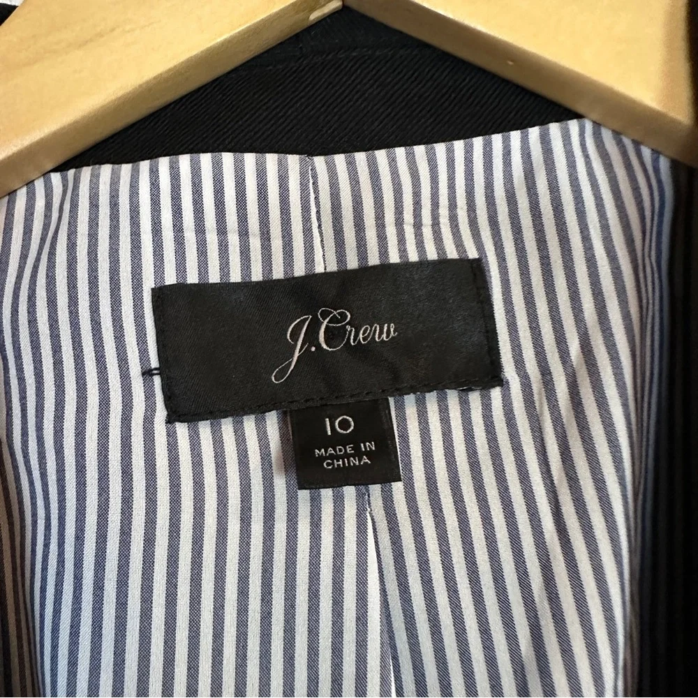 J. Crew Parke Black Blazer in Wool Flannel Jacket Business Women’s‎ Sz 10 NWOT
